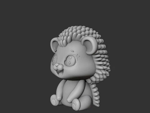 Cute 3sprintable hedgehog toy 3D Print Model