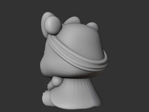 Cute 3sprintable hippo and heart for valentine gift 3D Print Model