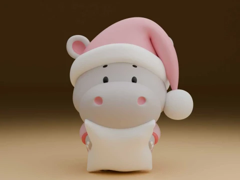 Cute 3sprintable hippo toy 3D Print Model