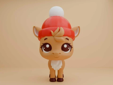 Cute 3sprintable horse for christmas figure 3D Print Model