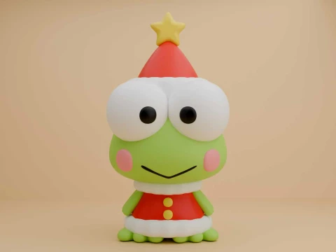 Cute 3sprintable frog keroppi sanrio for christmas toy Modèles 3D en vedette