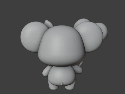 Cute 3dprinable koala toy and heart for valentine gift 3D Print Model