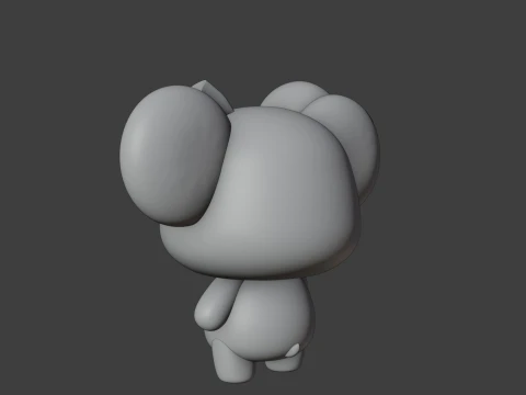 Cute 3dprinable koala toy and heart for valentine gift 3D Print Model