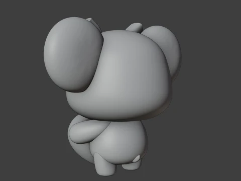 Cute 3dprinable koala toy and heart for valentine gift 3D Print Model