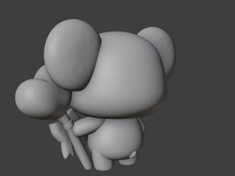 Cute 3dprinable koala toy and heart for valentine gift 3D Print Model