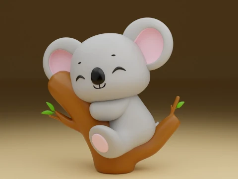 Cute 3dprinable koala toy 3D Print Model
