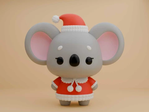 Cute 3dprinable koala toy for christmas gift 3D Print Model