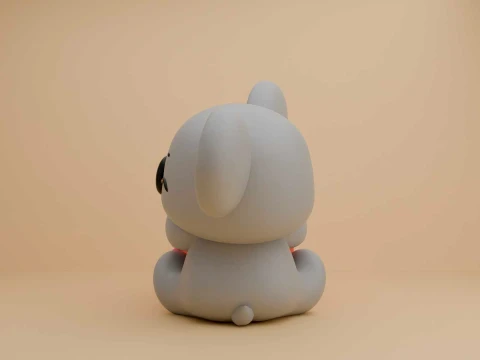 Cute 3dprinable koala toy and heart for valentine gift 3D Print Model