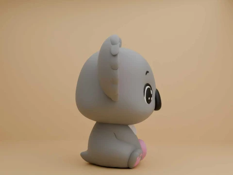 Cute 3dprinable koala toy and heart for valentine gift 3D Print Model