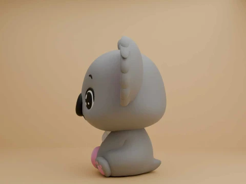 Cute 3dprinable koala toy and heart for valentine gift 3D Print Model