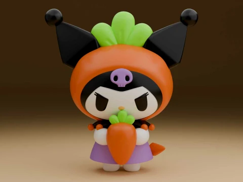 Cute 3dprintable kuromi sanrio figure 3D Druckmodell