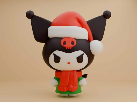 Cute 3dprintable kuromi sanrio figure for christmas gift 3D Druckmodell