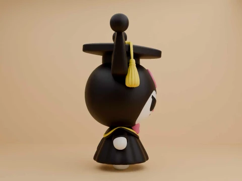 Cute 3dprintable kuromi sanrio figure 3D Print Model