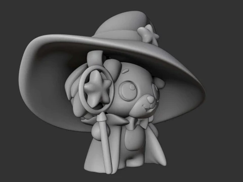 Cute 3dprintable lion wizard for halloween gift 3D Print Model