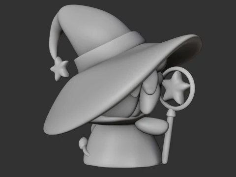 Cute 3dprintable lion wizard for halloween gift 3D Print Model