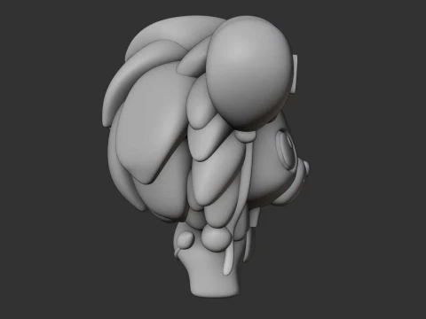 Cute 3dprintable lion and heart for valentine gift 3D Print Model