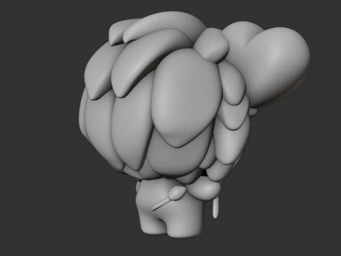 Cute 3dprintable lion and heart for valentine gift 3D Print Model