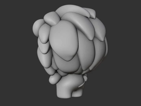 Cute 3dprintable lion and heart for valentine gift 3D Print Model