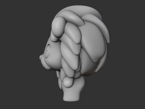 Cute 3dprintable lion and heart for valentine gift 3D Print Model