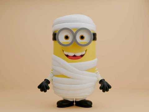 Cute 3dprintable minion mummy for halloween gift 3D Print Model
