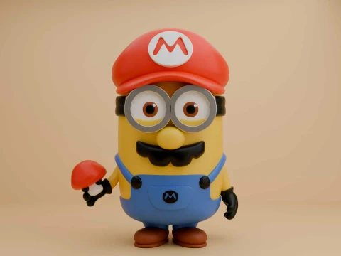Cute 3dprintable minion super mario 3D Print Model