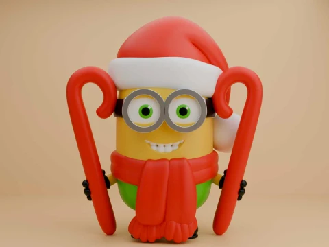 Cute 3dprintable minion and candy for christmas gift 3D Print Model