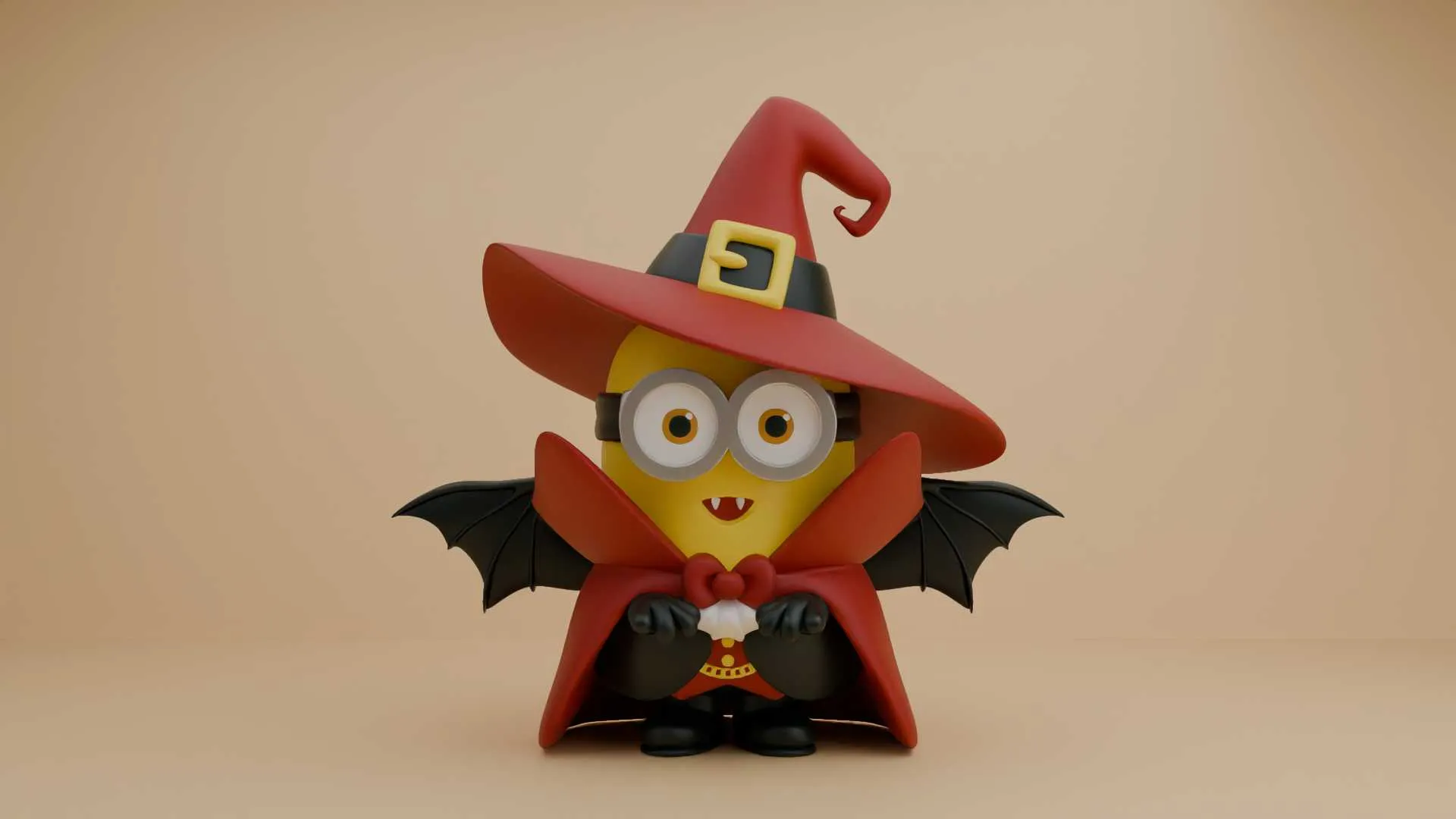 Cute 3dprintable minion wizard for halloween gift 3D Print Model .c4d .max .obj .3ds .fbx .stl .blend 