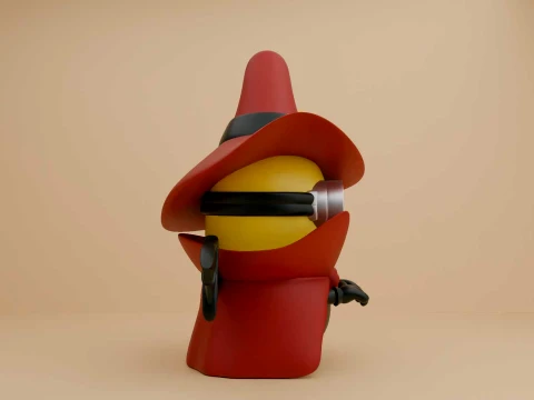 Cute 3dprintable minion wizard for halloween gift 3D Print Model