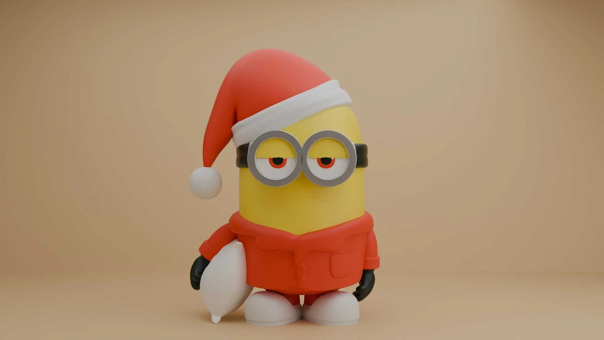 Cute 3dprintable minion for christmas gift 3D Print Model .c4d .max .obj .3ds .fbx .stl .blend 