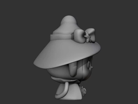 Cute 3dprintable monkey wizard for halloween gift 3D Print Model