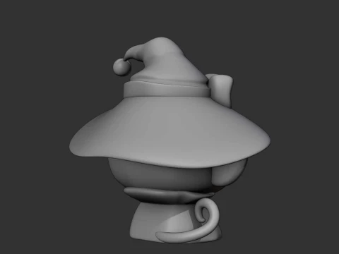 Cute 3dprintable monkey wizard for halloween gift 3D Print Model