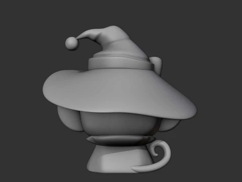 Cute 3dprintable monkey wizard for halloween gift 3D Print Model