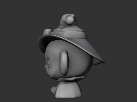 Cute 3dprintable monkey wizard for halloween gift 3D Print Model
