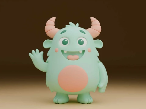 Cute 3dprintable monster 3D Print Model