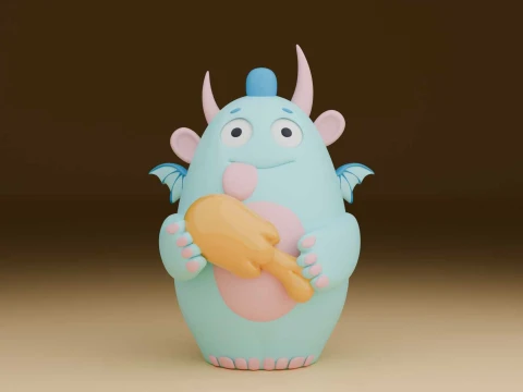 Cute 3dprintable monster 3D Print Model