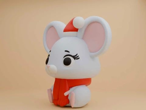 Cute 3dprintable mouse for christmas gift 3D Print Model