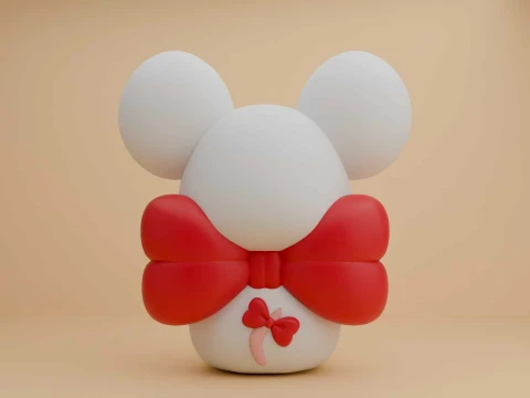 Cute 3dprintable mouse and heart for valentine gift 3D Print Model