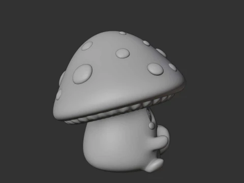 Cute 3dprintable mushroom and heart for valentine gift 3D Print Model