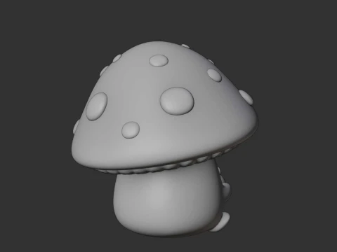 Cute 3dprintable mushroom and heart for valentine gift 3D Print Model
