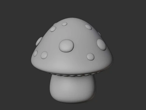 Cute 3dprintable mushroom and heart for valentine gift 3D Print Model