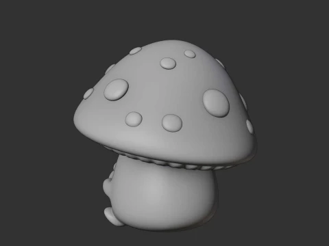 Cute 3dprintable mushroom and heart for valentine gift 3D Print Model