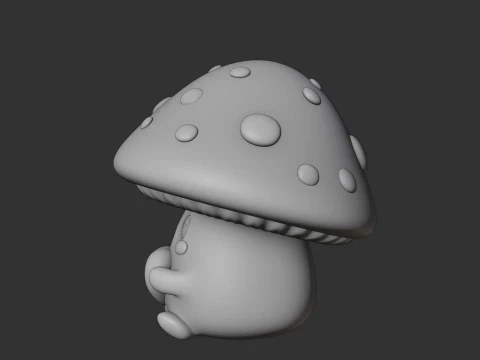Cute 3dprintable mushroom and heart for valentine gift 3D Print Model