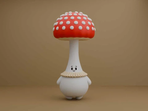 Cute 3dprintable mushroom 3D Print Model