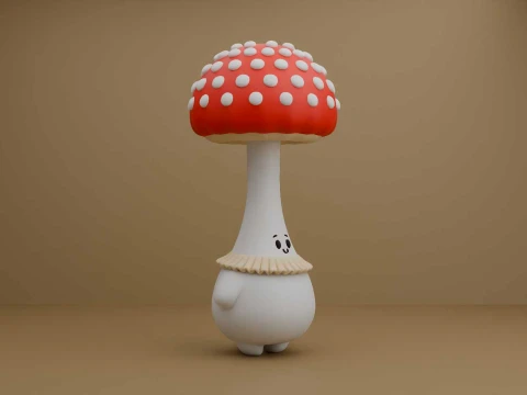 Cute 3dprintable mushroom 3D Print Model