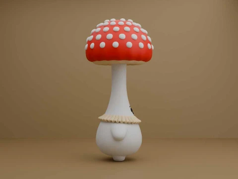 Cute 3dprintable mushroom 3D Print Model