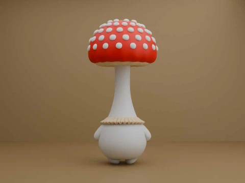 Cute 3dprintable mushroom 3D Print Model