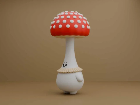 Cute 3dprintable mushroom 3D Print Model
