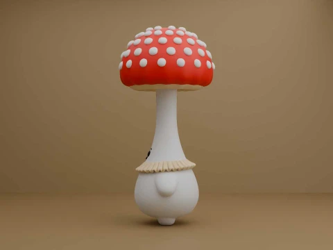 Cute 3dprintable mushroom 3D Print Model