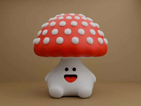 Cute 3dprintable mushroom 3D Print Model