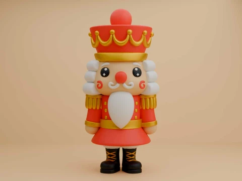 Cute 3dprintable nutcracker for christmas toy 3D printmodel